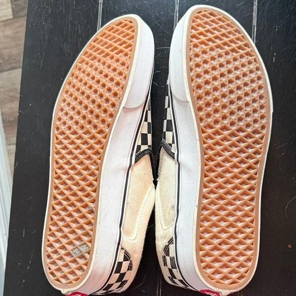 Vans Men's Black and White Checkered Slip-On Sneakers - Picture 5 of 5